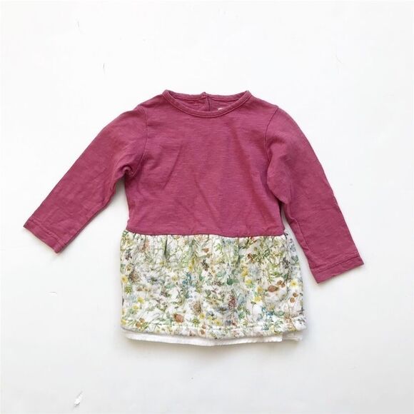 Je suis en CP Other - Je suis en CP mauve/floral mix dress EUC 6 months